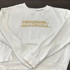 Orangetheory Gold Logo White Sweatshirt